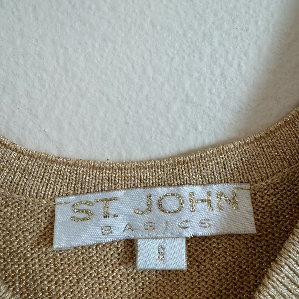 St John basic Tank Top. - Gold - size Small - Picture 2 of 13